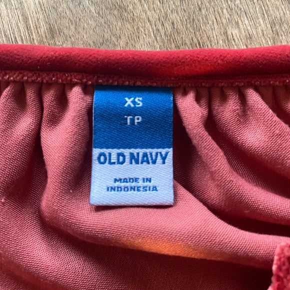 Old Navy Elbow- Sleeve Split- Neck Velvet Swing Blouse - Picture 4 of 6